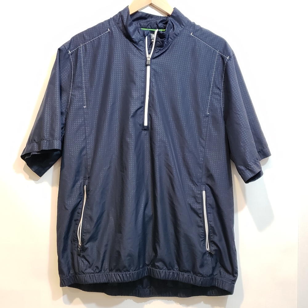 ADIDAS GOLF CLIMA PROOF PULL OVER BLUE LARGE